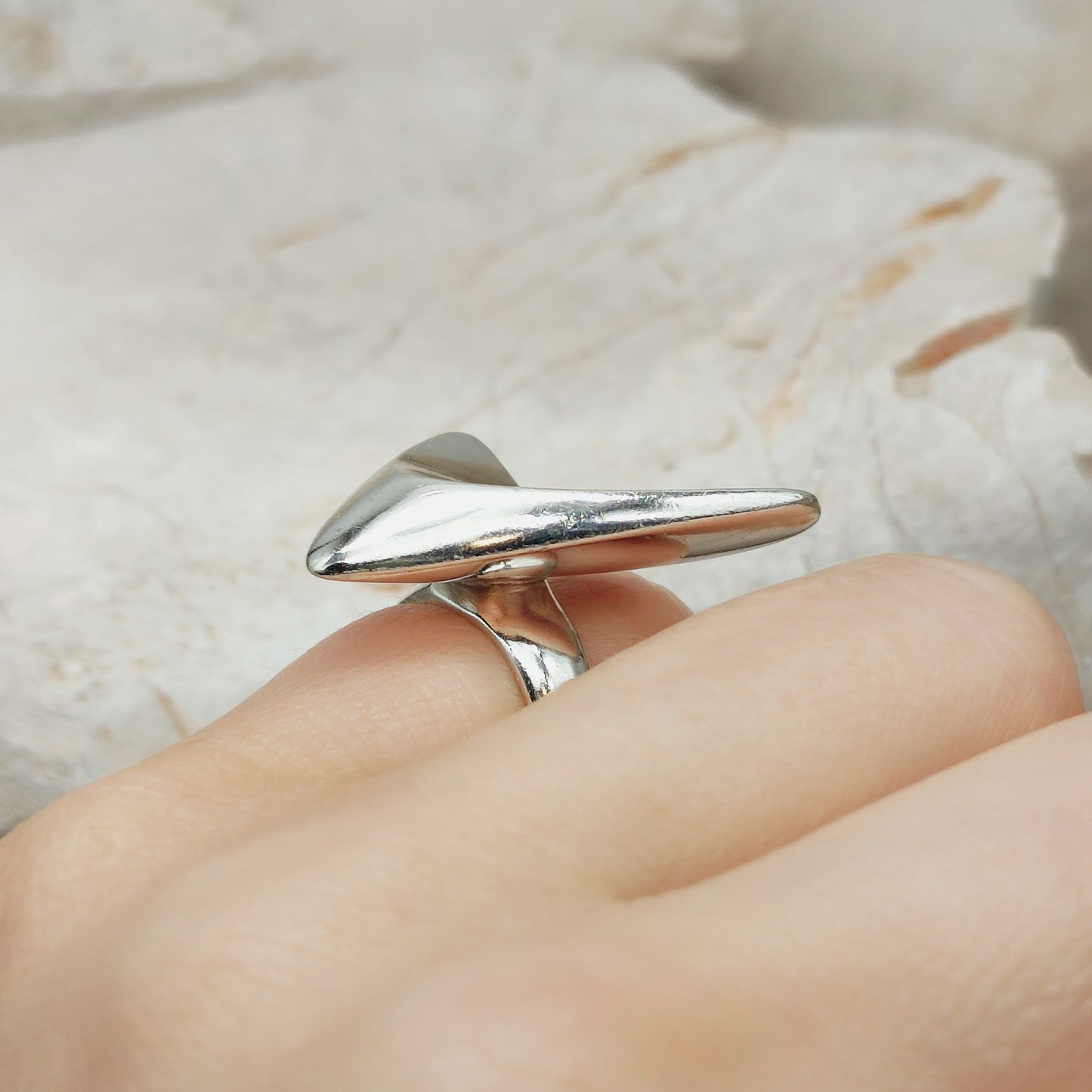 Georg Jensen Boomerang ring by Henning Koppel
