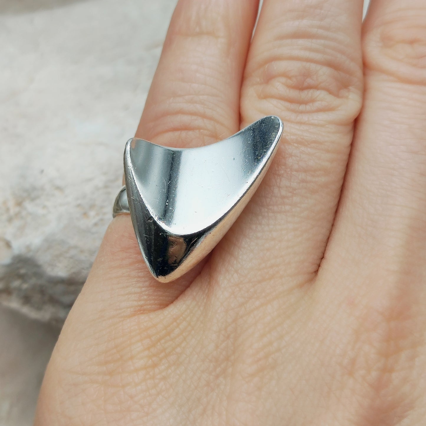 Georg Jensen Boomerang ring by Henning Koppel
