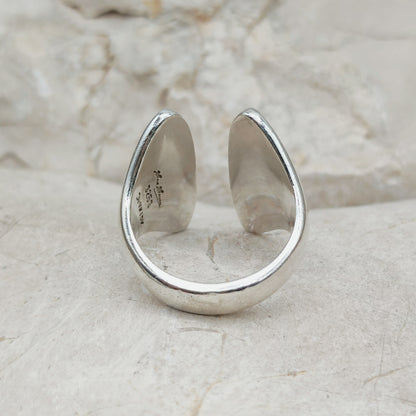 Vintage Asymmetrical Silver Ring designed by Bent Gabrielsen for Hans Hansen