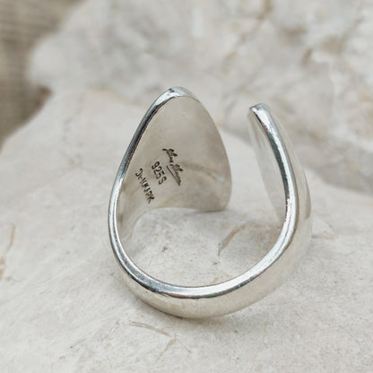 Vintage Asymmetrical Silver Ring designed by Bent Gabrielsen for Hans Hansen