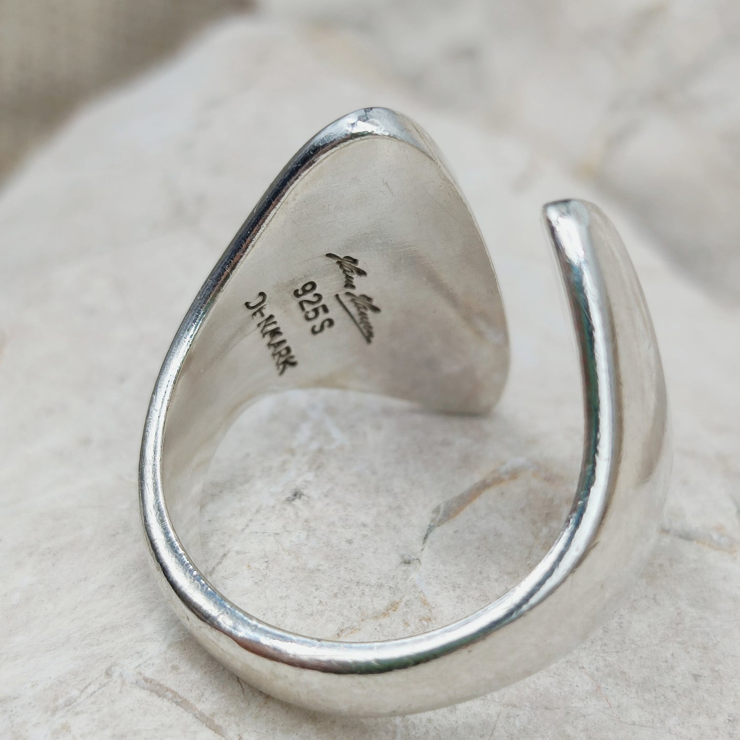 Vintage Asymmetrical Silver Ring designed by Bent Gabrielsen for Hans Hansen