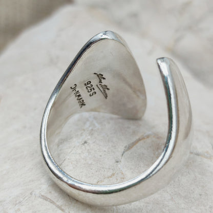 Vintage Asymmetrical Silver Ring designed by Bent Gabrielsen for Hans Hansen