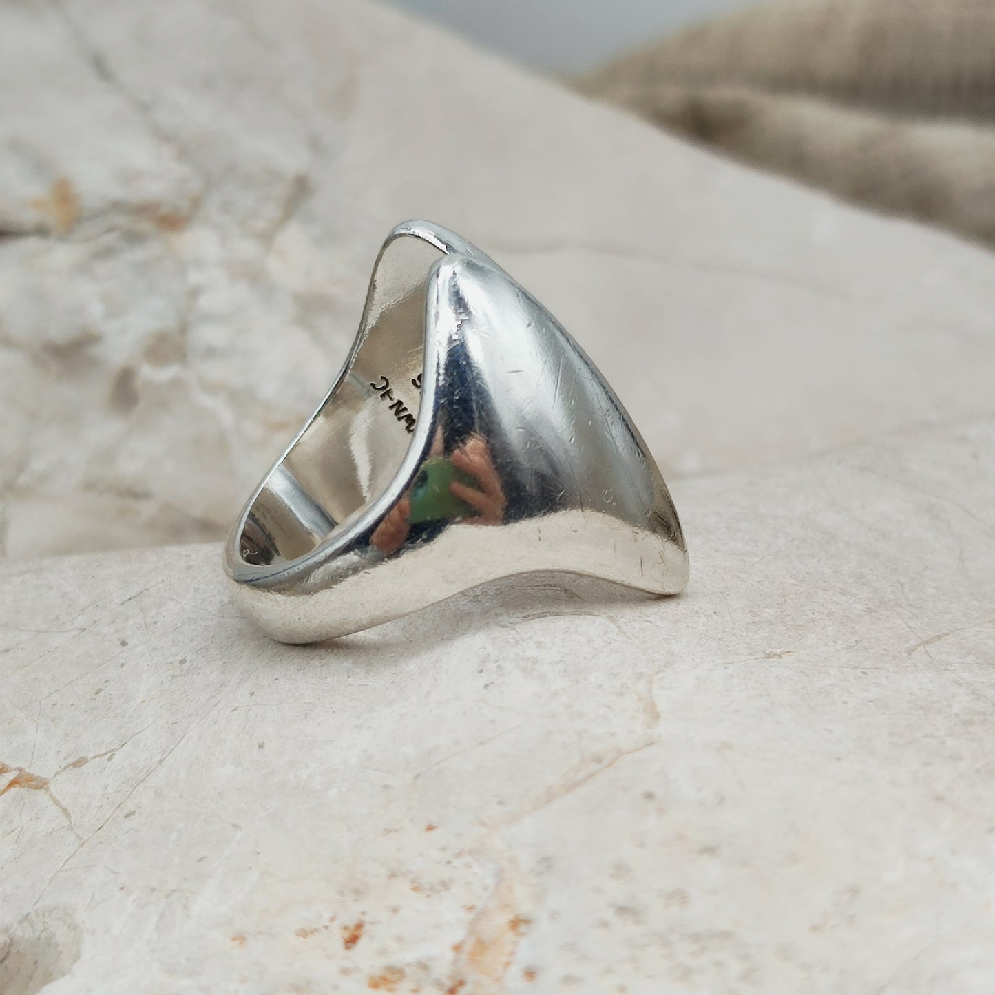 Vintage Asymmetrical Silver Ring designed by Bent Gabrielsen for Hans Hansen