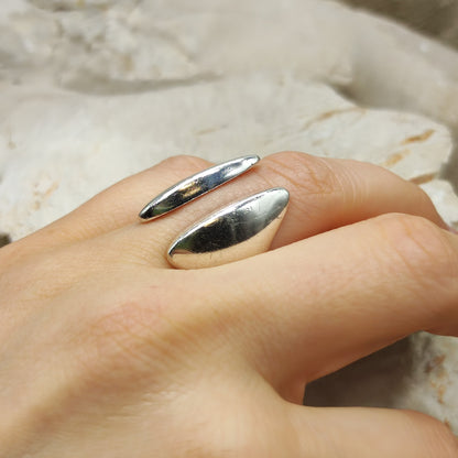 Vintage Asymmetrical Silver Ring designed by Bent Gabrielsen for Hans Hansen