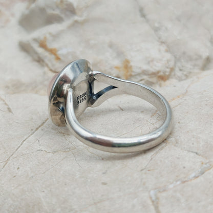 Vintage silver ring with Rose Quartz by Niels Erik From