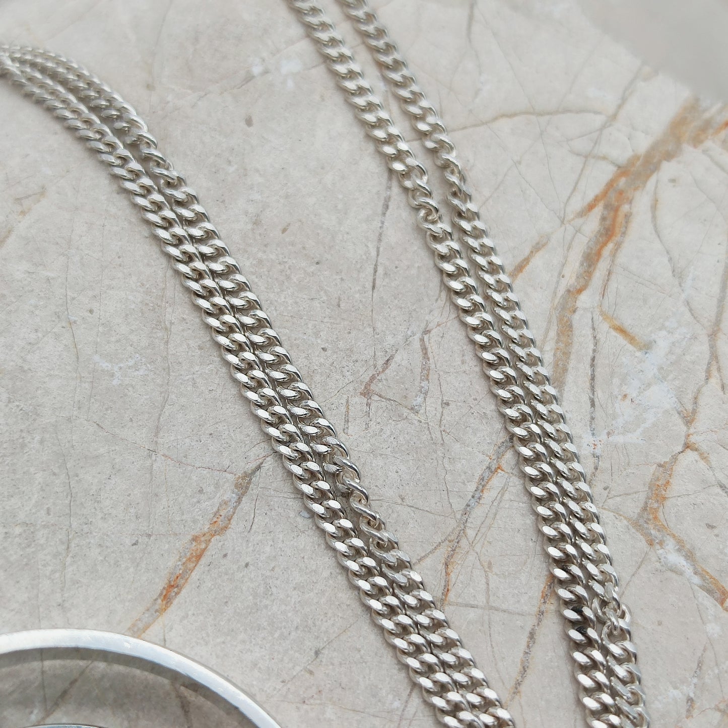 Vintage gourmet ketting in 835 zilver