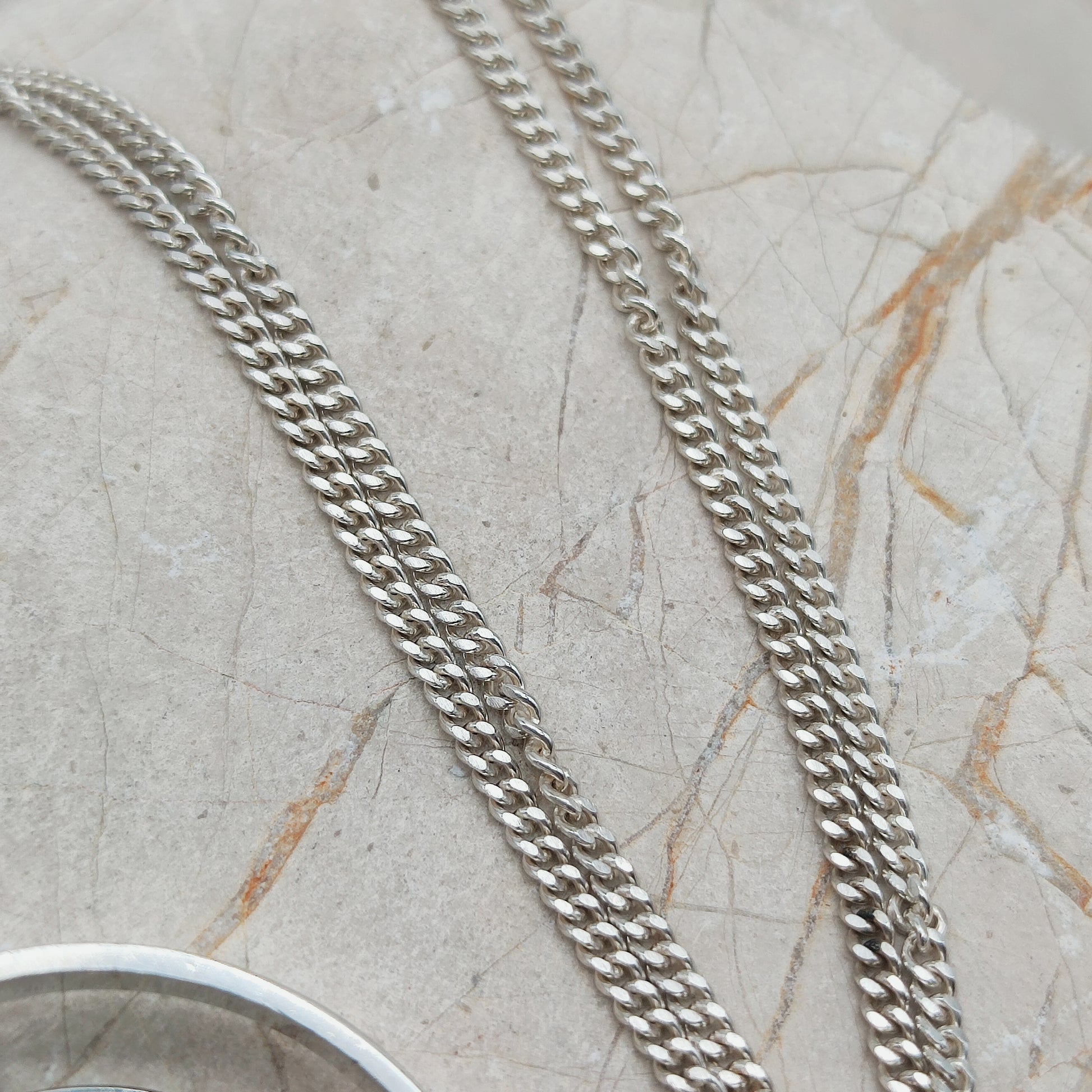 Vintage gourmet ketting in 835 zilver