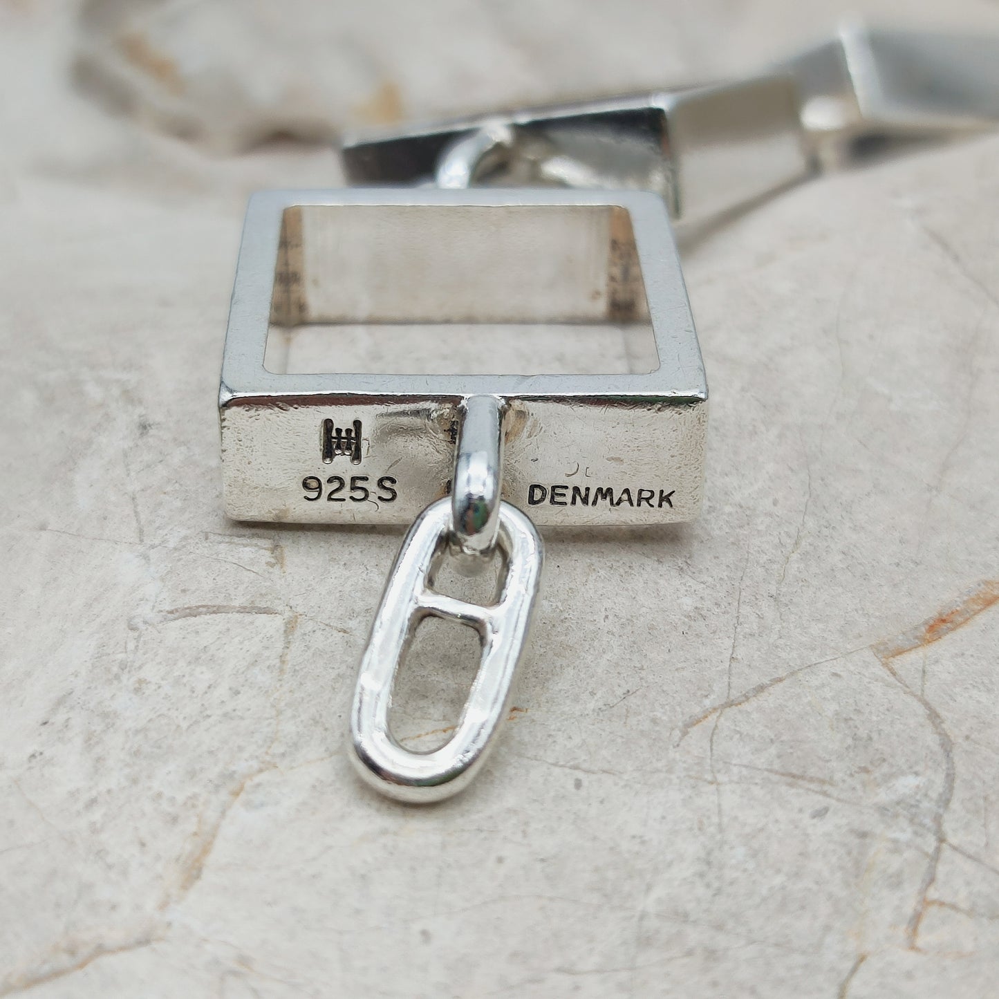 Heavy Iconic Vintage Silver Squares Bracelet by Hans Hansen