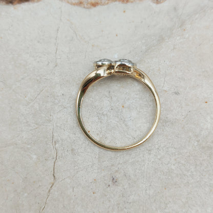 Art Deco Diamond Toi & Moi Ring in 18 Carat Gold
