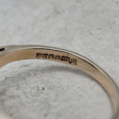Vintage 9 Carat Gold Diamond Cluster Ring