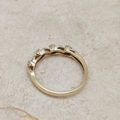 Vintage Ruby and Diamond Ring in 9 Carat Gold