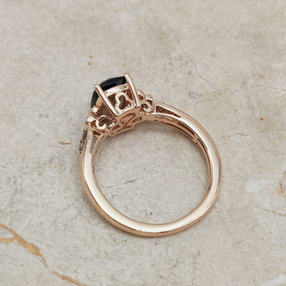 Le Vian Ring with Smoky Quartz and Diamond in 14 Carat Rose Gold