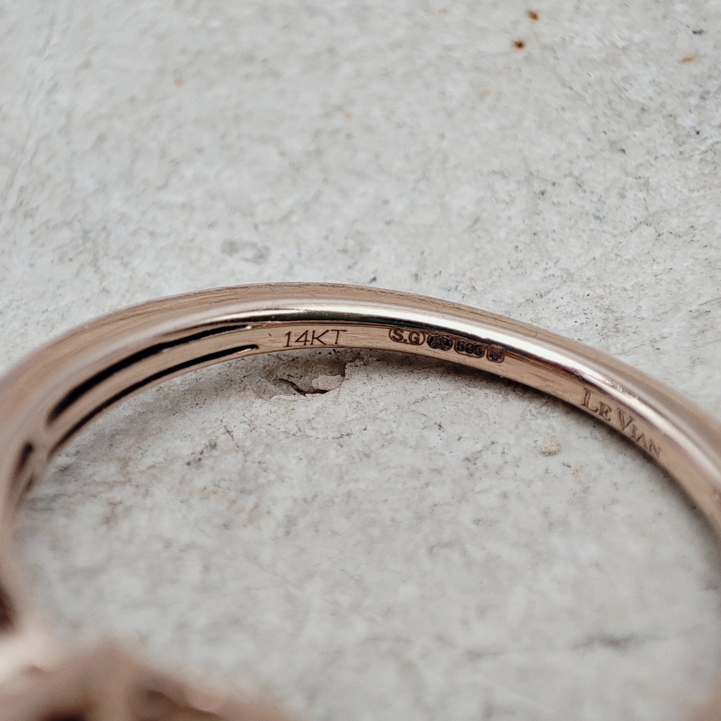 Le Vian Ring with Smoky Quartz and Diamond in 14 Carat Rose Gold