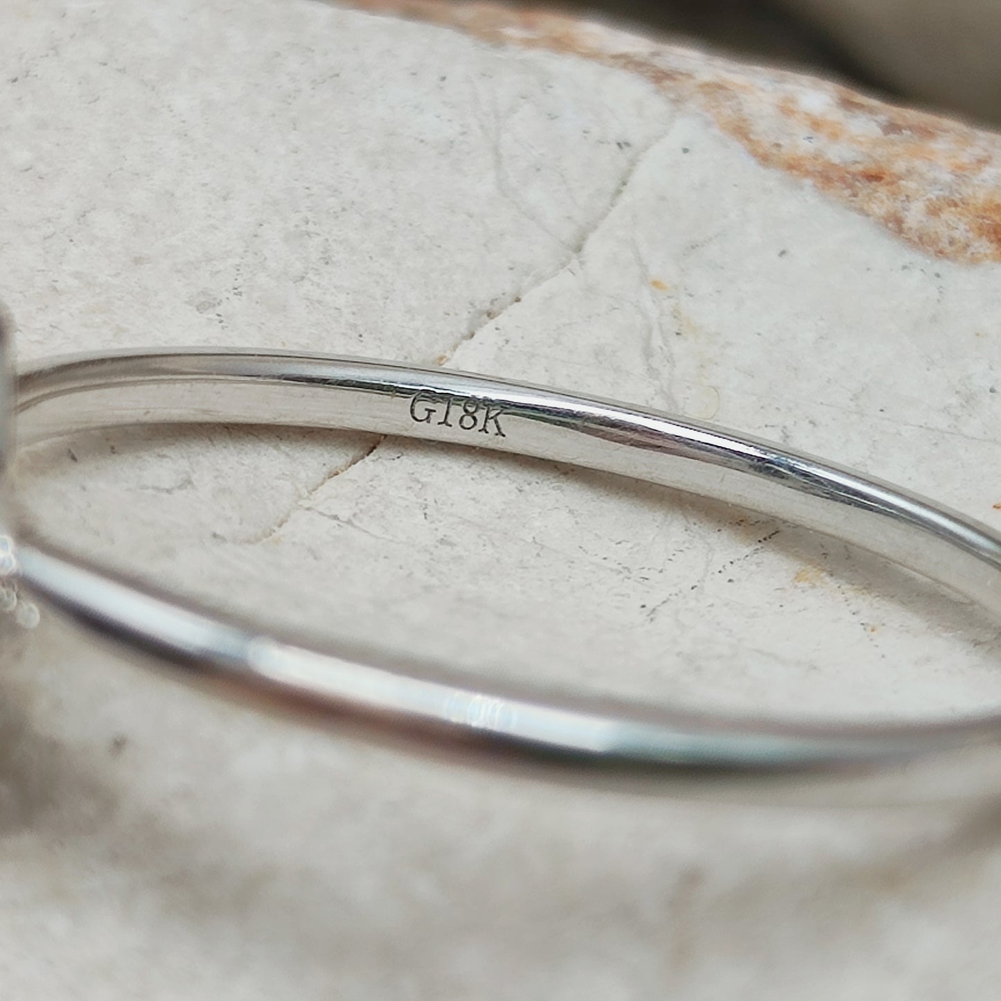 Modern 18 Karat white gold ring with Salt and Pepper diamond