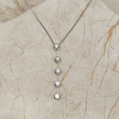 Vintage 0.45 Diamond necklace in 18 Carat Gold