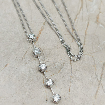Vintage 0.45 Diamond necklace in 18 Carat Gold