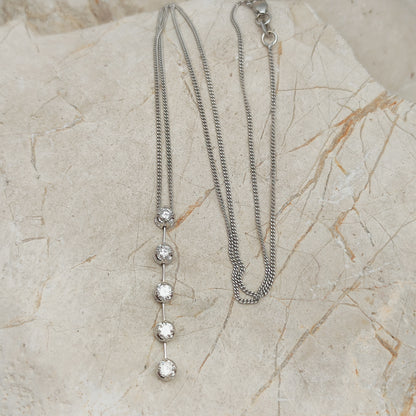Vintage 0.45 Diamond necklace in 18 Carat Gold