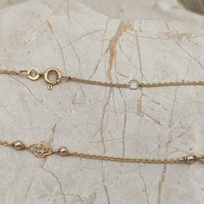 Gouden ketting verstelbaar op twee lengtes met veersluiting
