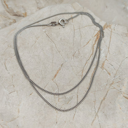 Essential 14 Carat White Gold Chain 42cm
