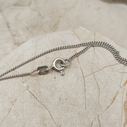 Essential 14 Carat White Gold Chain 42cm
