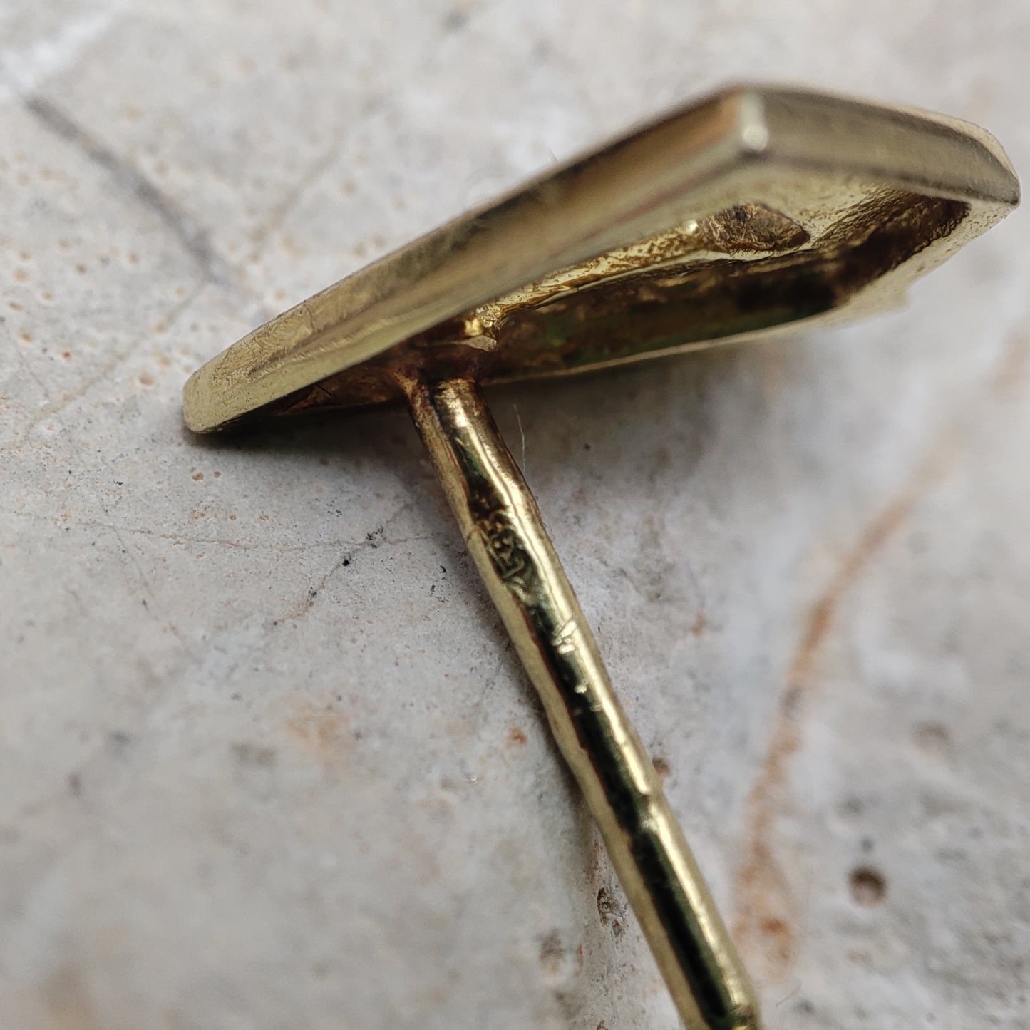 Vintage 14 Carat gold Earrings with 2 small Diamonds