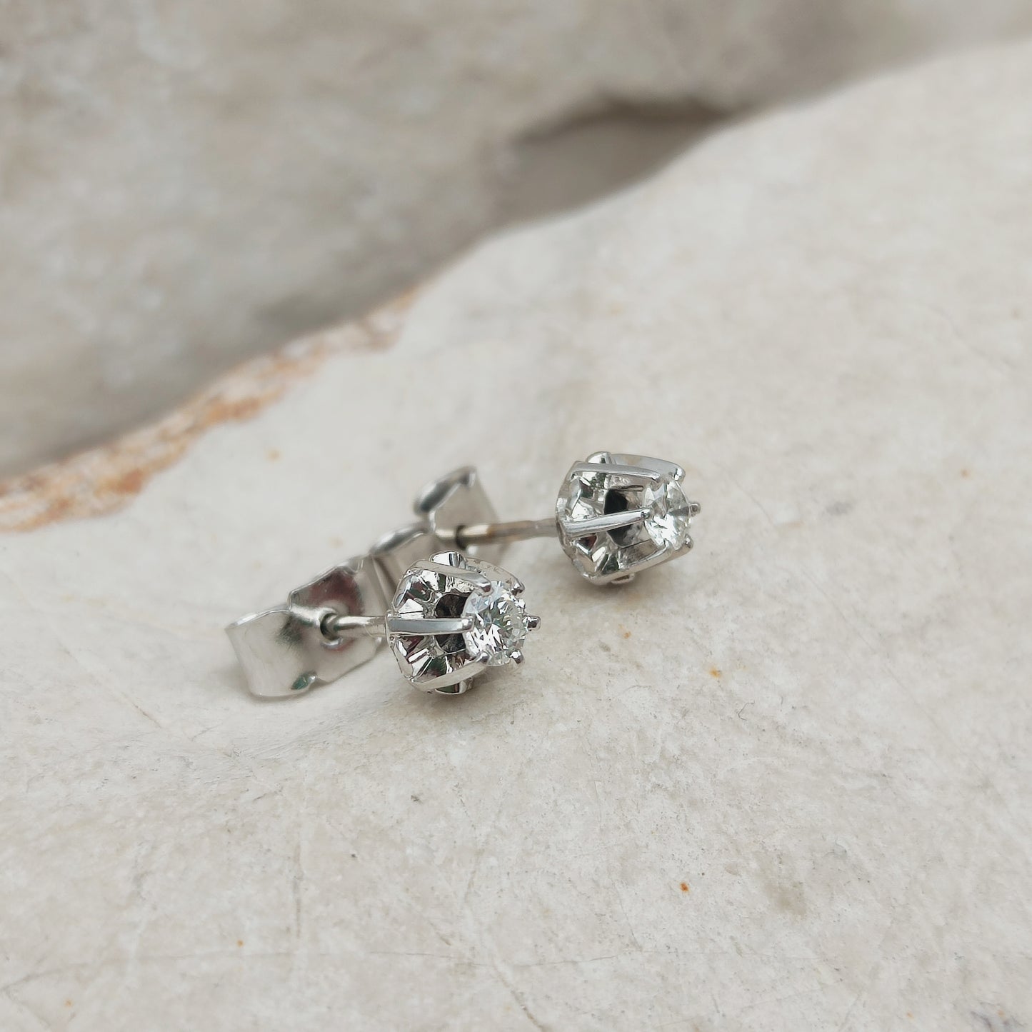 Vintage Diamond Earrings in 14 Carat Gold