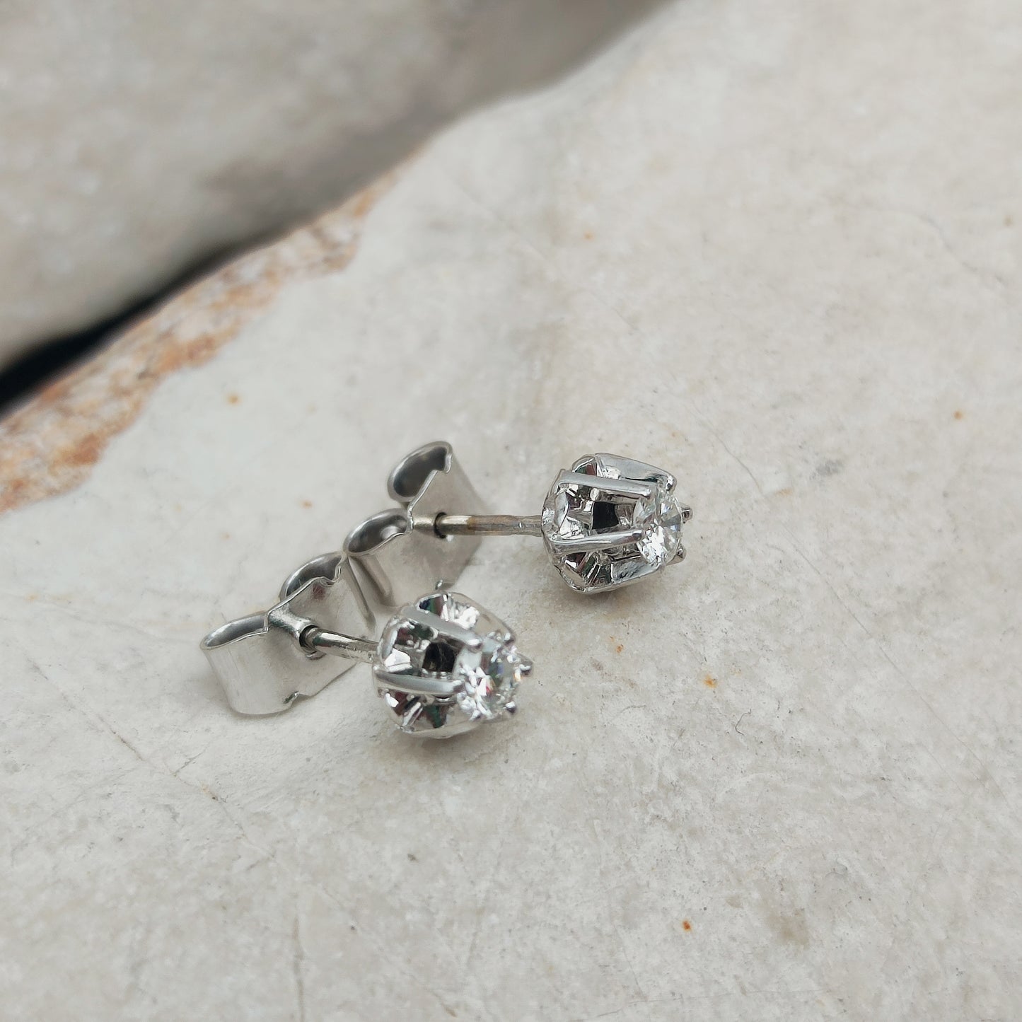 Vintage Diamond Earrings in 14 Carat Gold