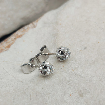 Vintage Diamond Earrings in 14 Carat Gold