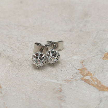Vintage Diamond Earrings in 14 Carat Gold