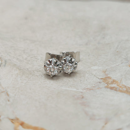 Vintage Diamond Earrings in 14 Carat Gold