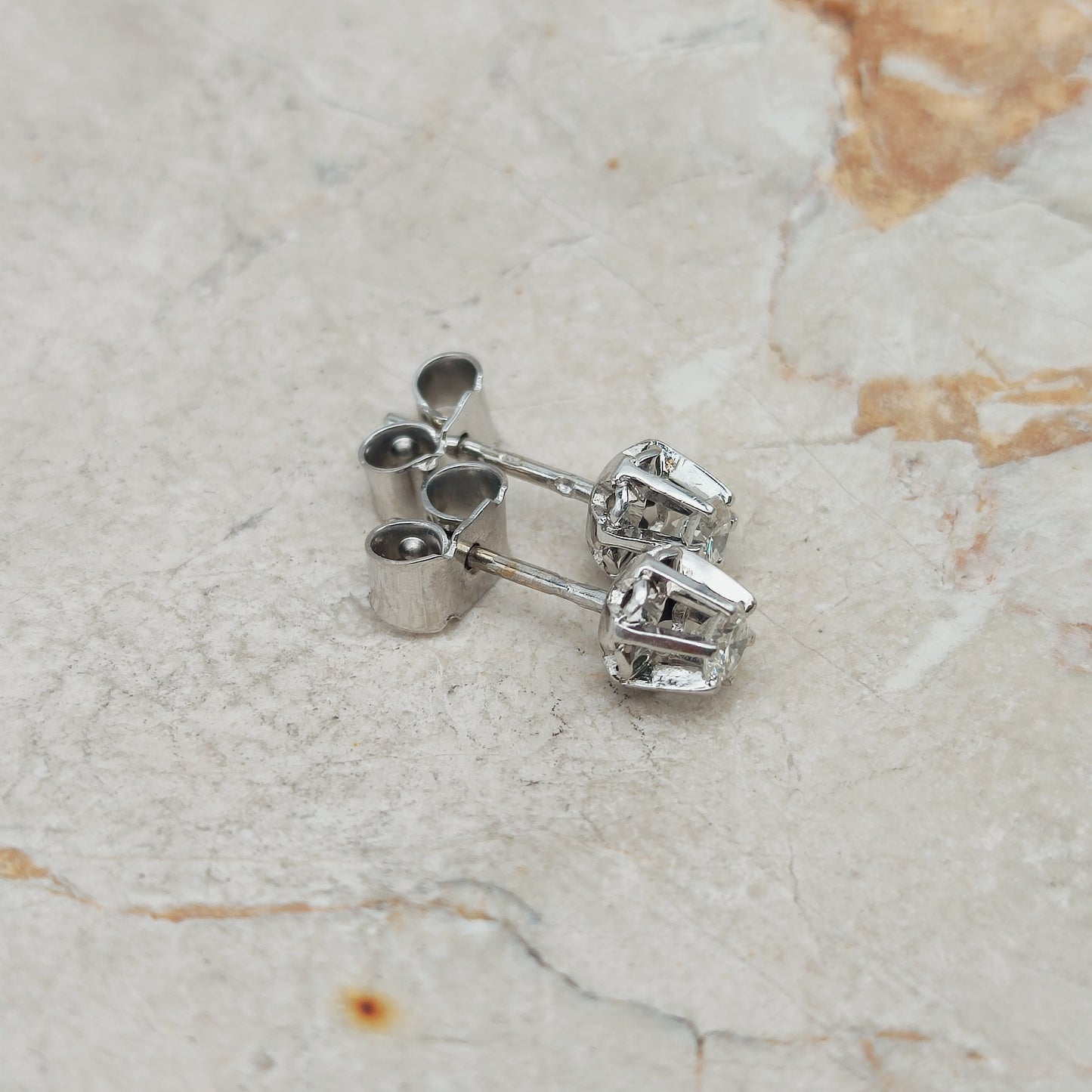 Vintage Diamond Earrings in 14 Carat Gold