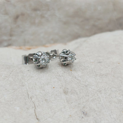 Vintage Diamond Earrings in 14 Carat Gold