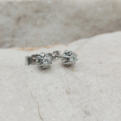 Vintage Diamond Earrings in 14 Carat Gold