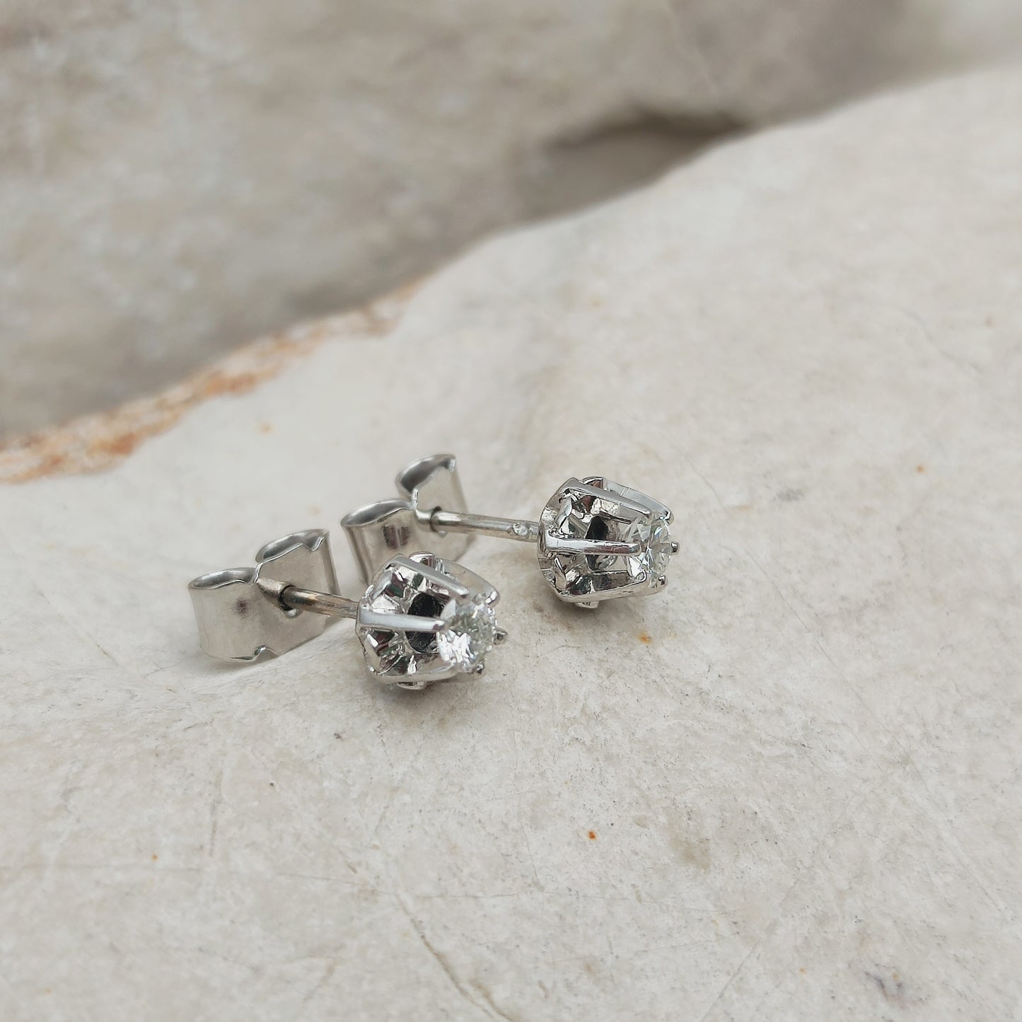 Vintage Diamond Earrings in 14 Carat Gold