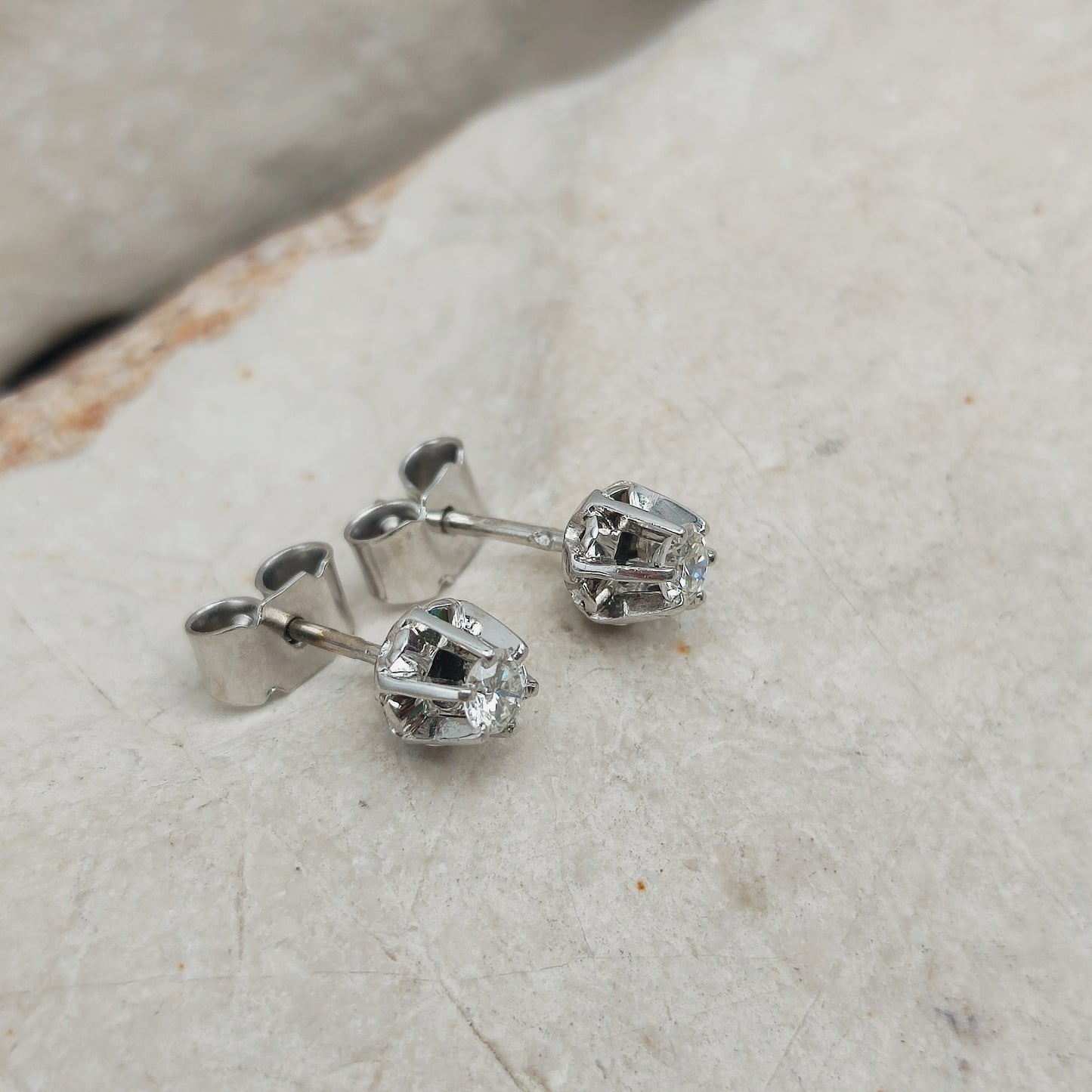 Vintage Diamond Earrings in 14 Carat Gold