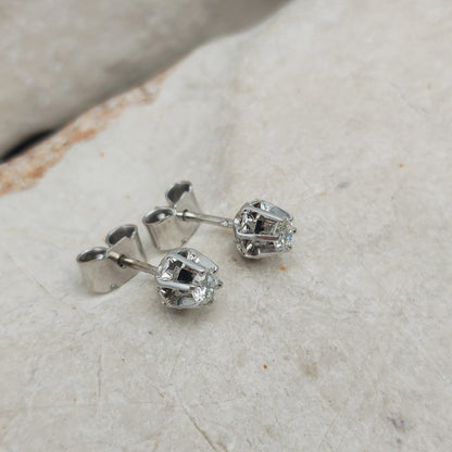 Vintage Diamond Earrings in 14 Carat Gold