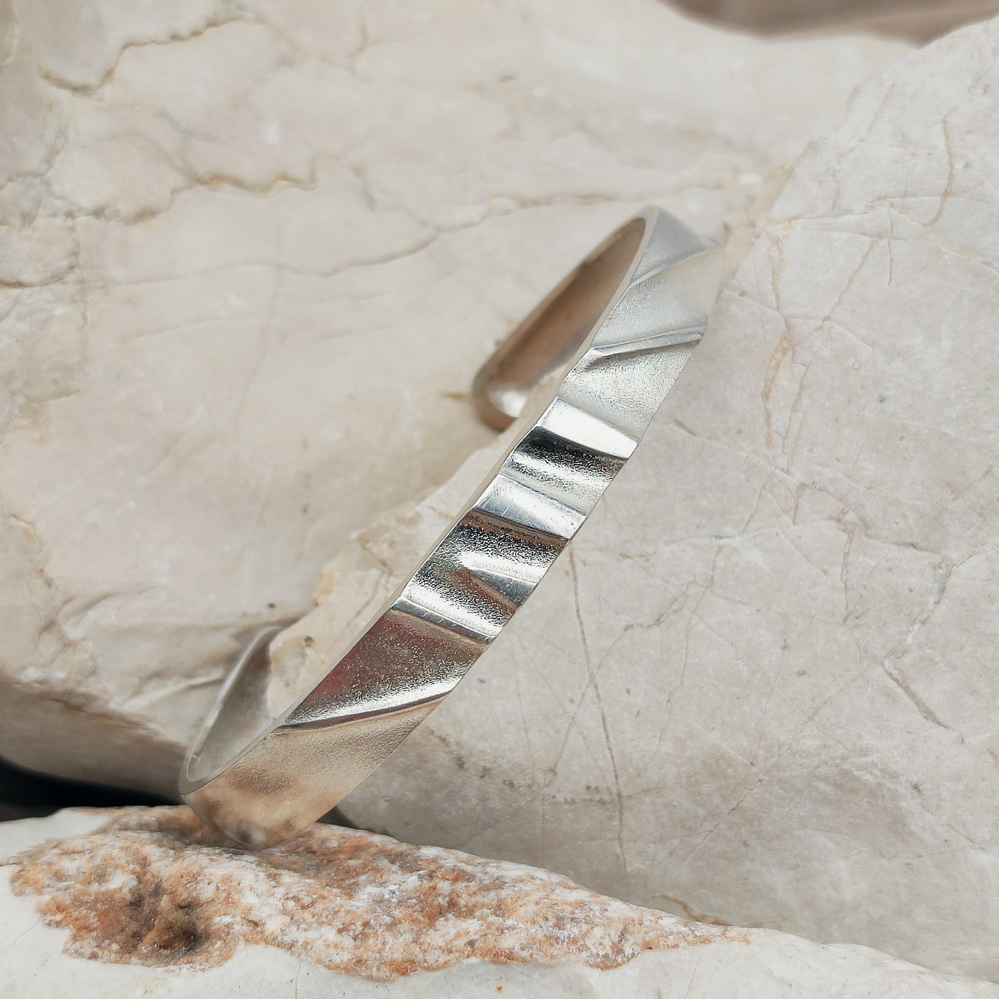 Vintage Silver Cuff Bracelet by Lapponia, Finland 1991