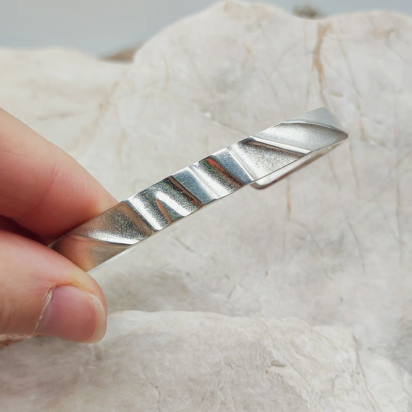 Vintage Silver Cuff Bracelet by Lapponia, Finland 1991