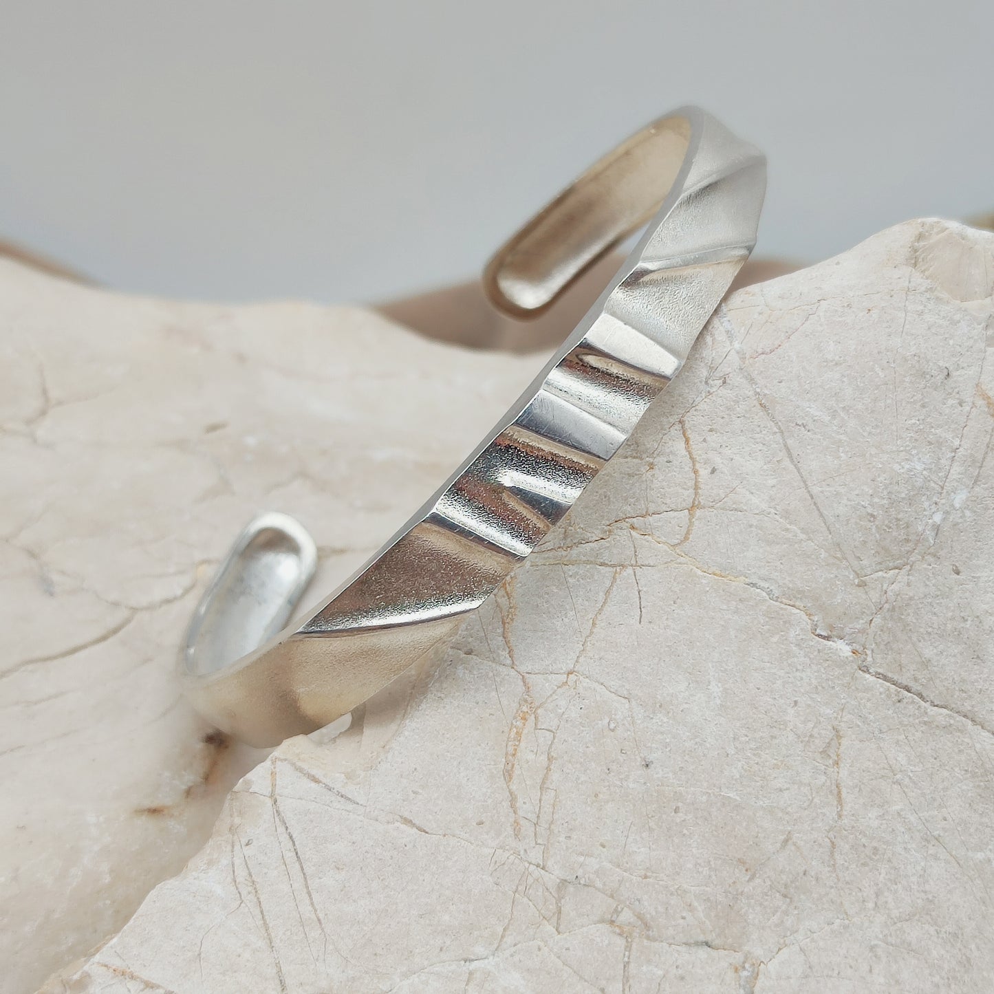 Vintage Silver Cuff Bracelet by Lapponia, Finland 1991