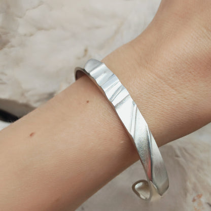 Vintage Silver Cuff Bracelet by Lapponia, Finland 1991