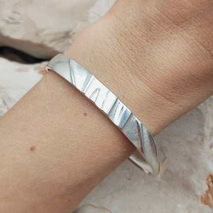 Vintage Silver Cuff Bracelet by Lapponia, Finland 1991