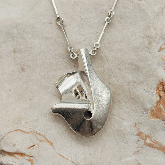 Sterling silver Lapponia Auriga necklace from 1978 by Björn Weckström