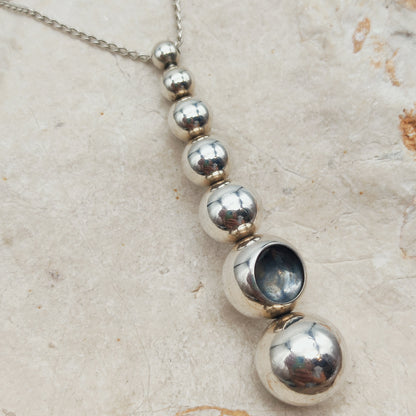 Sterling silver Georg Jensen Cave necklace no. 441 by Jacqueline Rabun