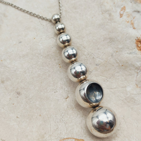 Sterling silver Georg Jensen Cave necklace no. 441 by Jacqueline Rabun