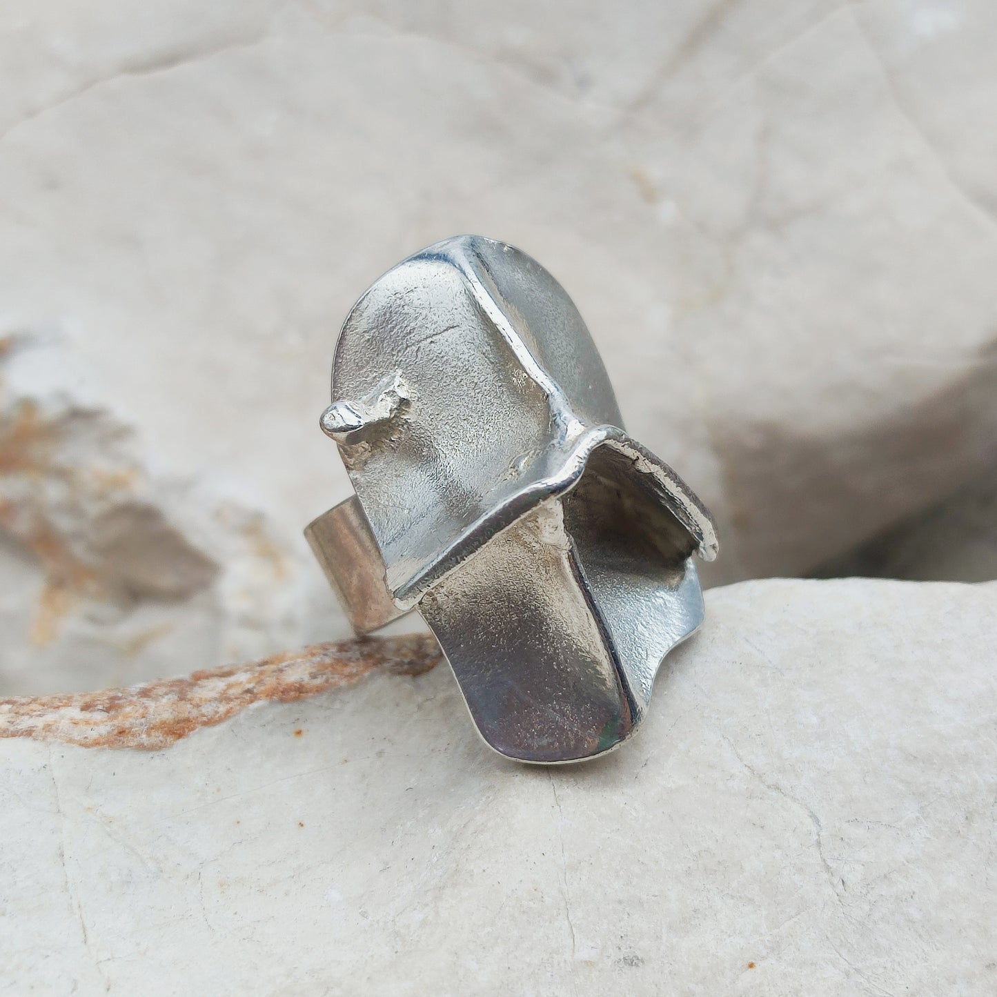 Vintage Silver Magmassa Ring by Björn Weckström for Lapponia 1971