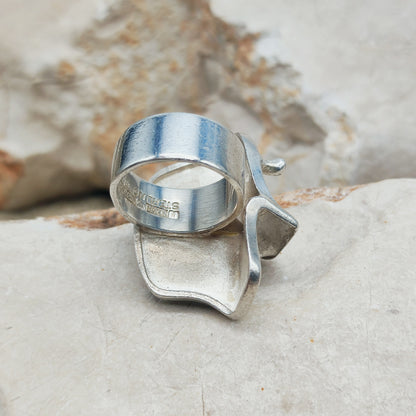 Vintage Silver Magmassa Ring by Björn Weckström for Lapponia 1971