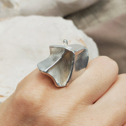 Vintage Silver Magmassa Ring by Björn Weckström for Lapponia 1971