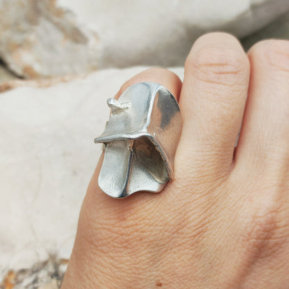 Vintage Silver Magmassa Ring by Björn Weckström for Lapponia 1971