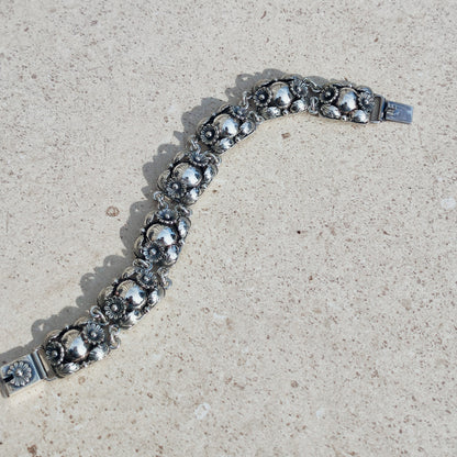 Volledige Deense sterling zilveren schakelarmband van N.E. From