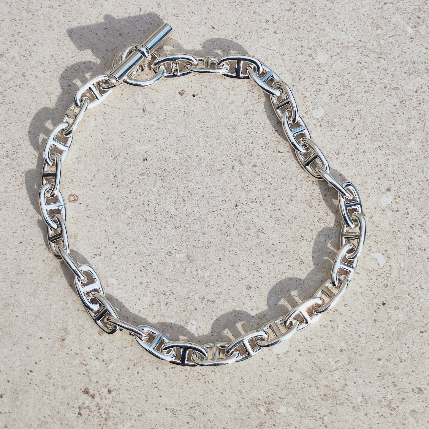 Vintage Hermès Chaîne d’Ancre Grand Modèle Sterling Silver Collier circa 1980